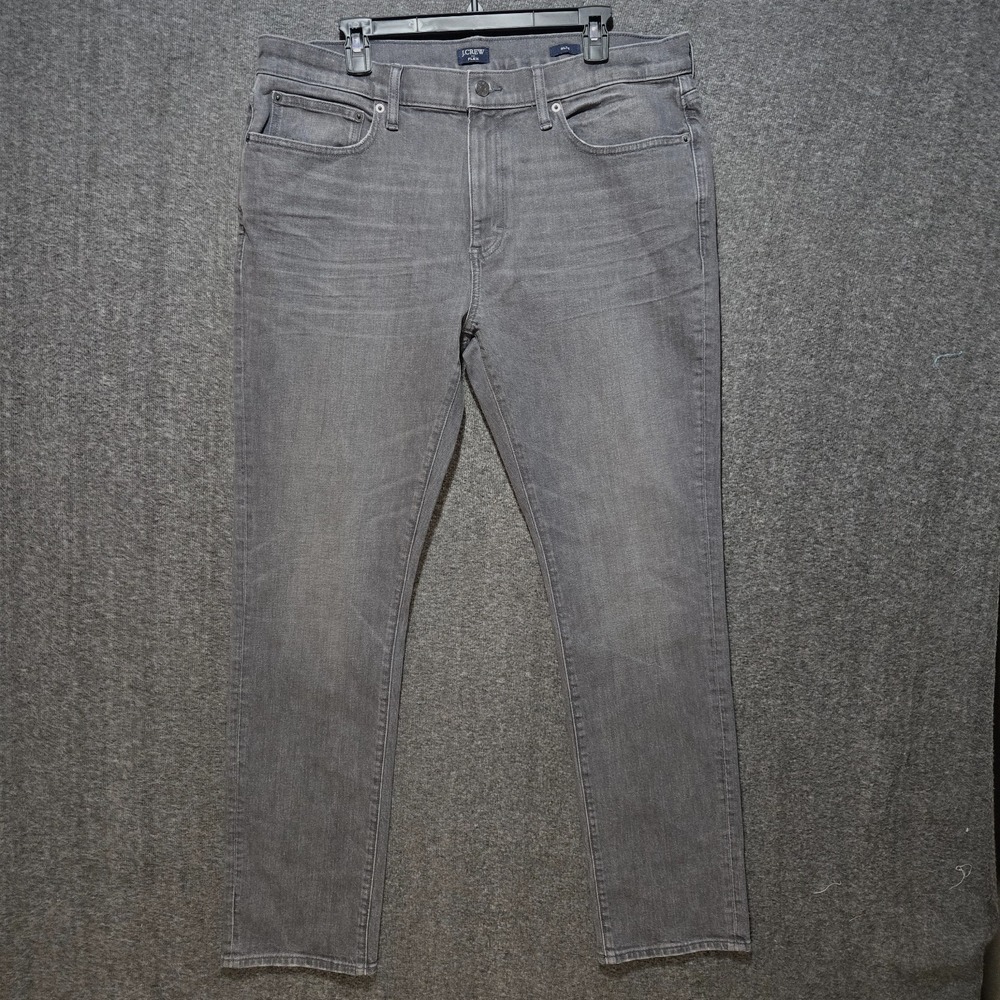 J.CREW‎ Men's Flex Slim Straight Gray Denim Stretch 36x32 / W37 Men Jeans